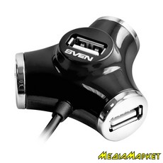 HB-012 black (SVEN)  USB SVEN HB-012 black 4- ,   1.2 , 